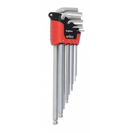 Wiha 9 Piece Metric L-Shape Hex Key Set, 66996 66996