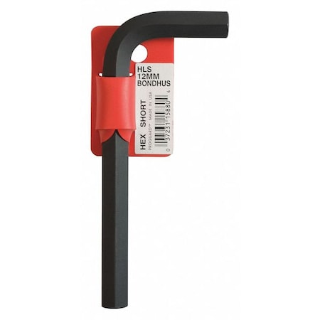 Bondhus Metric L-Shape Hex Key Hex Key, 12 mm Tip Size 15880