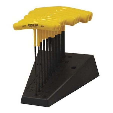 Bondhus 10 Piece SAE T-Shape Hex Key Set, 15290 15290