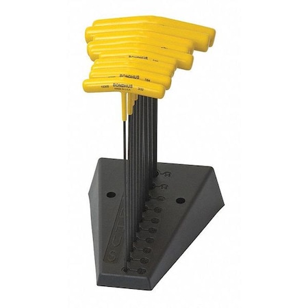 Bondhus 10 Piece SAE T-Shape Hex Key Set, 15390 15390
