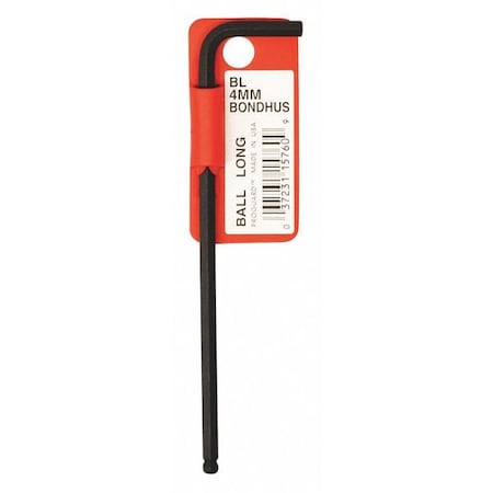 Bondhus Metric L-Shape Ball Hex Key Hex Key, 14 mm Tip Size 15784