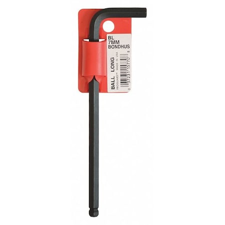 Bondhus Metric L-Shape Ball Hex Key Hex Key, 7 mm Tip Size 15770