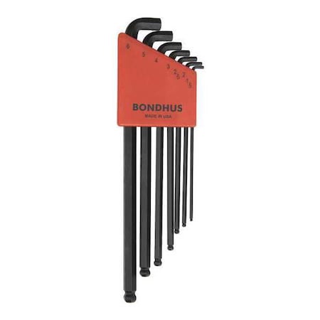 Bondhus 7 Piece Metric L-Shape Hex Key Set, 16592 16592