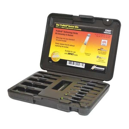 Bondhus Socket Bit Set, Torx, 13 pcs 22437