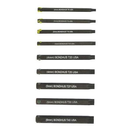 Bondhus ProHold Star Bit Set, 9 pcs 22491