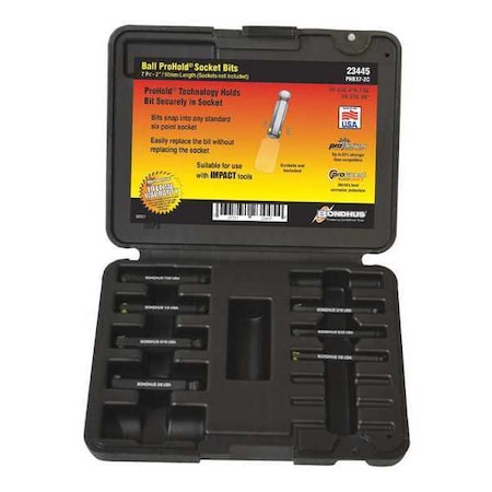 Bondhus ProHold Ball Bit Set, 7 pcs 23445