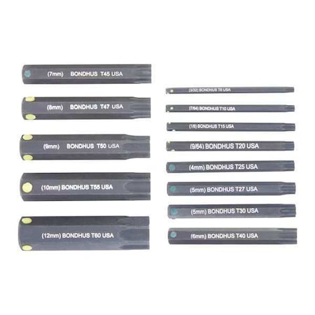 Bondhus ProHold Star Bit Set, 13 pcs 32037