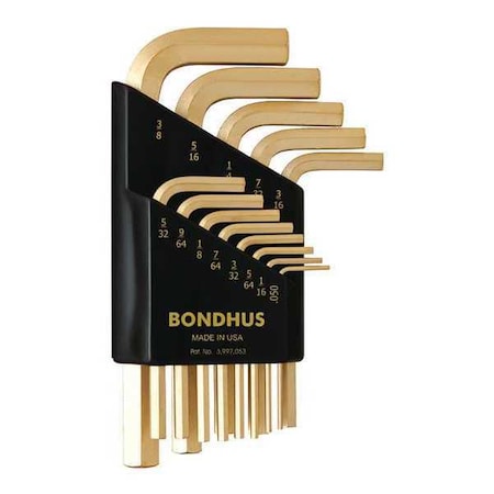 Bondhus 13 Piece SAE L-Shape Hex Key Set, 38237 38237