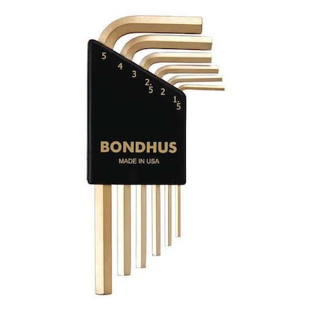 Bondhus 6 Piece Metric L-Shape Hex Key Set, 38246 38246 | Zoro