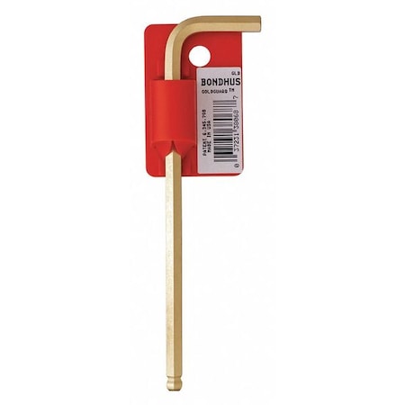 Bondhus Metric L-Shape Ball Hex Key Hex Key, 4.5 mm Tip Size 38062