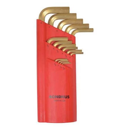 Bondhus 15 Piece Metric L-Shape Hex Key Set, 39195 39195