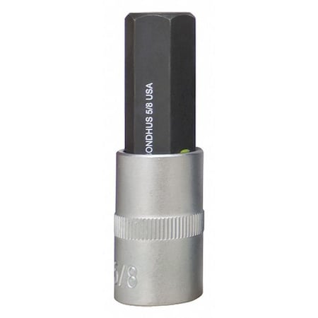 Bondhus 3/4" ProHold Hex Bit, 2" Length - With 1/2" Dr Socket 43219