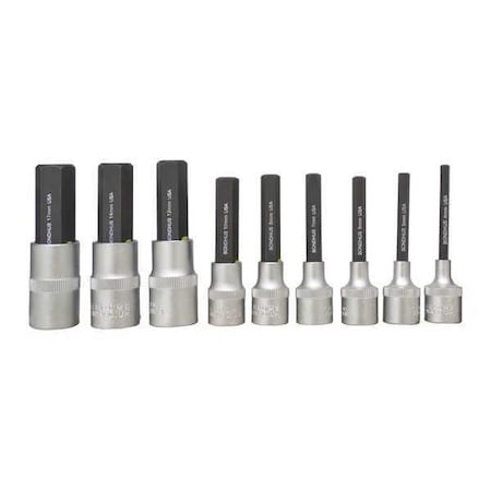 Bondhus Prohold Hex Bit 2, Metric, 9pcs 43298