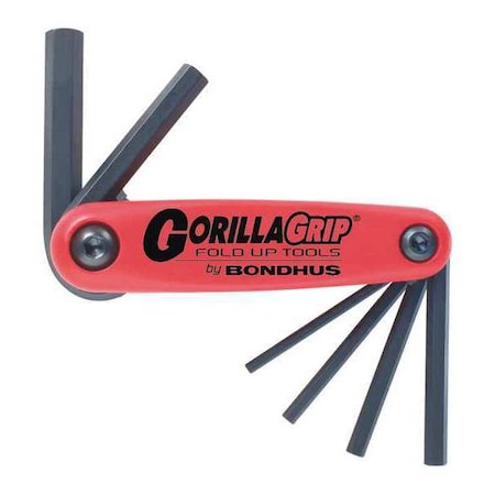 Bondhus 6 Piece Metric Fold-Up Hex Key Set, 12595 12595