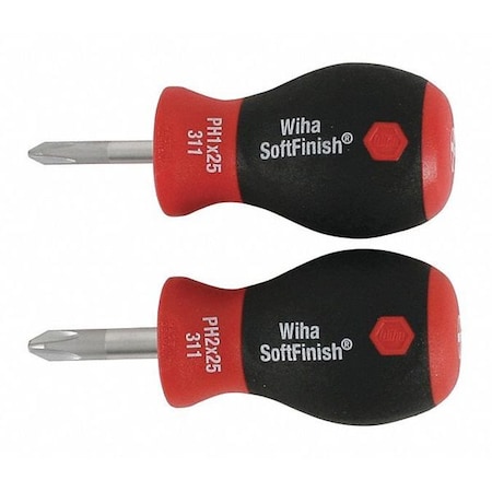 Wiha SoftFinish Stubby Phillips 2 Pc. Set 31192