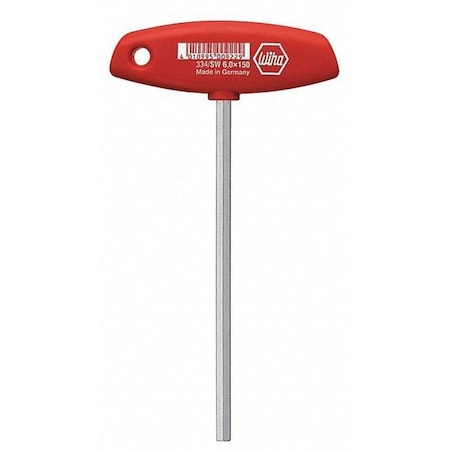 Wiha Metric Comfort Grip T-Handle Hex Key Hex Key, 6 mm Tip Size 33417