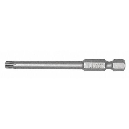 Wiha T25 Torx Power Bit, 1/4In. Hex Drive, 2., PK10 74553