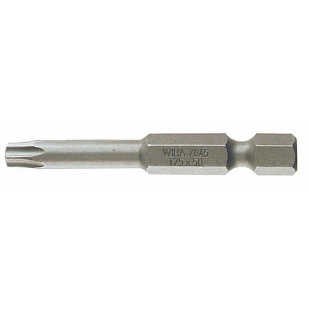 Wiha T20 Torx Power Bit, 1/4In. Hex Drive, 2I, PK10 74523