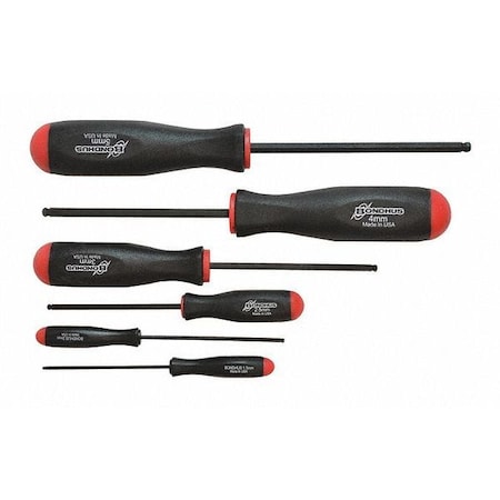 Bondhus Set 6 Prohold Ball End Screwdrivers 74686