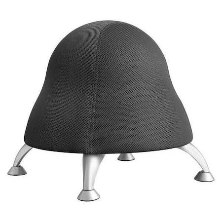 Safco Ball Chair Runtz Ball Chair, Licorice BL, No Arms, 17" Height, Fabric, Black 4755BL