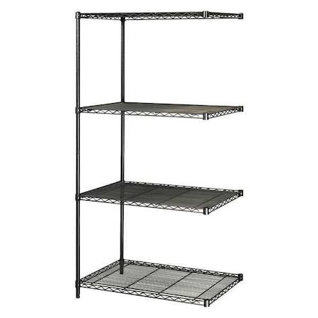 Safco Wire Shelving, 24"D x 36"W, Black 5289BL