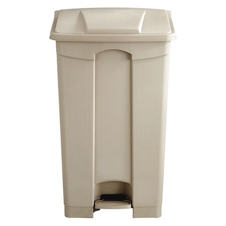 Safco 23 gal. Plastic Rectangular Trash Can, Beige 9923TN