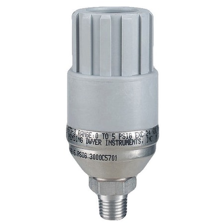 Dwyer Instruments Pressure transmitter, range 0-5 psi. 673-3