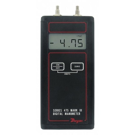 DWYER INSTRUMENTS Series 475 Mark Iii Digital Manometer 475-000-FM