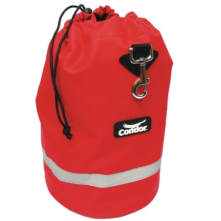 Condor Fleece Lnd Bag, Drawstring, 14x8-1/2In, Red 25F567