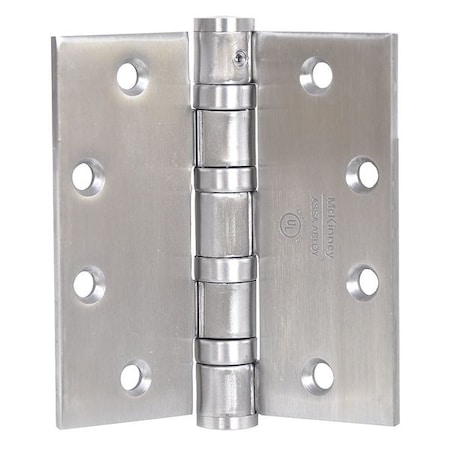 Mckinney Door and Butt Hinge, 304 Stainless steel, Full Mortise Mounting, 1 13/16 in Leaf W x T4A3386 NRP 4-1/2" X 4-1/2" SS