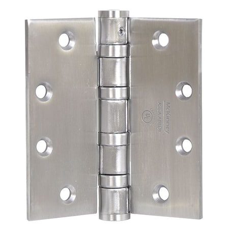 Mckinney Door and Butt Hinge, 304 Stainless steel, Full Mortise Mounting, 2 1/4 in Leaf W x 5 in Leaf H T4A3386 BB NRP 5" X 4 1/2