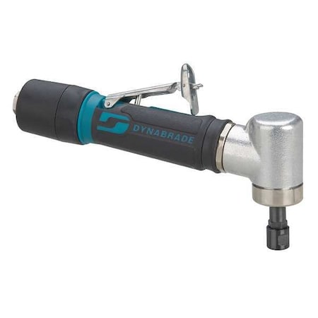 Dynabrade 7 Degree Offset Die Grinder, 1/4 in NPT Female Air Inlet, 1/4 in Collet, Heavy Duty, 25,000 RPM 48205