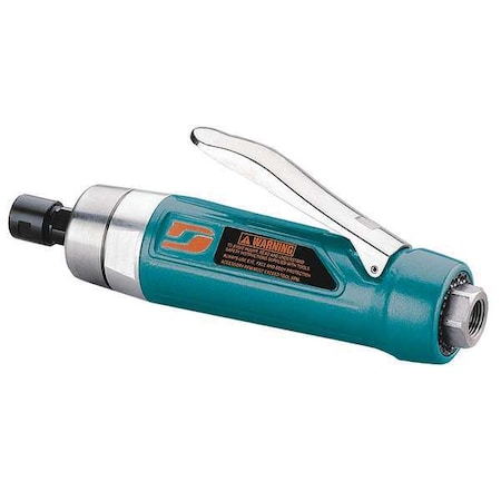 Dynabrade Straight Die Grinder, 1/4 in NPT Female Air Inlet, 1/4 in Collet, Heavy Duty, 9,000 RPM, 1.0 hp 52665
