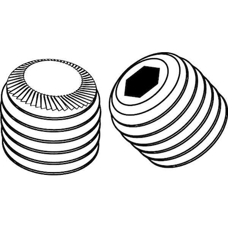 Zoro Select Sckt Set Scrw, Knurl Cup, 10-24x5/8, PK100 SSCKCIA-100062-100P