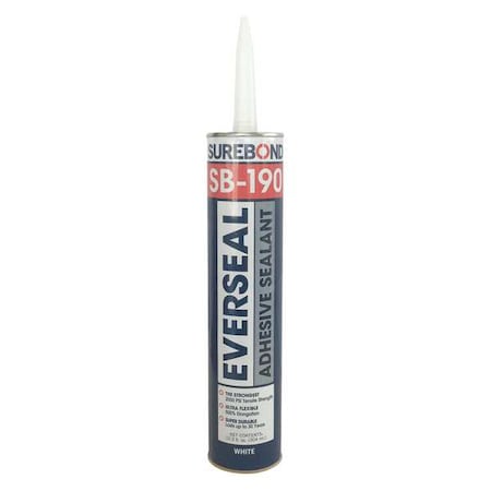 Surebond Hybrid Sealant, 10.3 oz, Cartridge, Whites, Hybrid Base, SB-190 SB-190 T WHITE