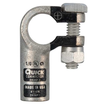 Fusion Right Elbow Terminal, 1/0 ga, Blk, Neg 4110N