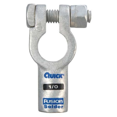 Fusion Straight Terminal, 1/0 ga., Black, Neg 406310N