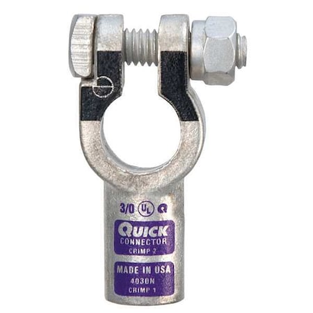 Fusion Straight Terminal, 3/0 ga., Purple, Neg 4030N