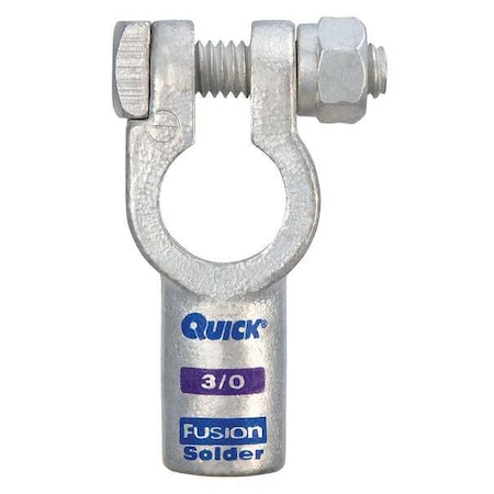 Fusion Straight Terminal, 3/0 ga., Purple, Neg 406330N