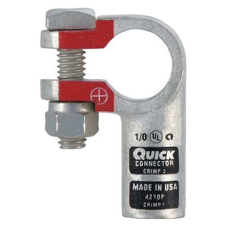 Fusion Left Elbow Terminal, 1/0 ga, Black, Pos 4210P