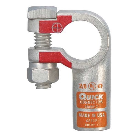 Fusion Left Elbow Terminal, 2/0 ga, Orng, Pos 4220P