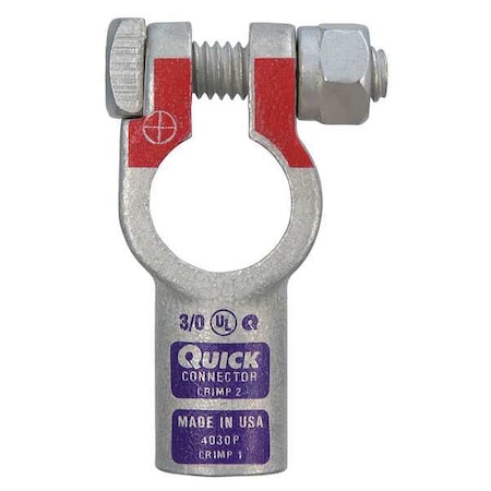 Fusion Straight Terminal, 3/0 ga., Purple, Pos 4030P