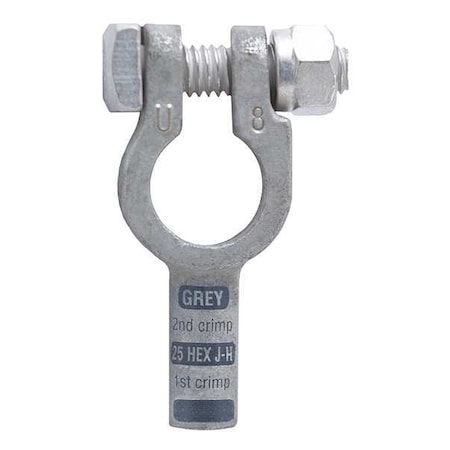 Fusion Straight Battery Terminal, 8 ga., Gray 4008U