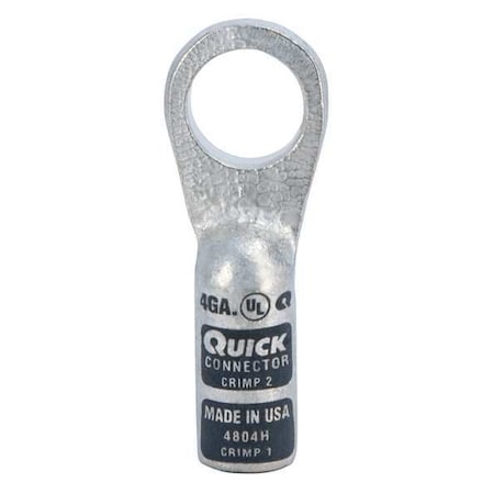 Fusion Lug Starter/Ground, 1/2 in Stud, Standard Barrel, Copper, Gray 4804H