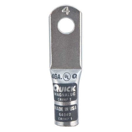 Fusion Lug Starter/Ground, 1/4 in Stud, Standard Barrel, Copper, Gray 6404D