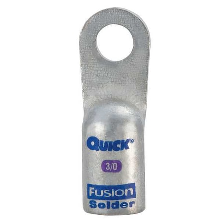 Fusion One-Hole Compression Lug, 3/8 in Stud, Standard Barrel, Copper, Purple 486330F