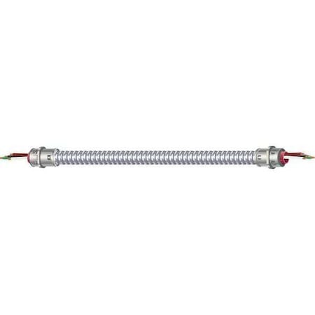 Southwire Metal Clad Building Cable, MC, 12 AWG, 3C with Ground C, Silver, Steel, Stranded, 600V AC, 6 ft 55294001