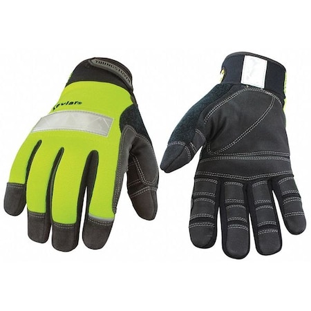Youngstown Glove Co Cut Resistant Gloves, 3 Cut Level, High Visibility Lime, S 08-3083-10-S
