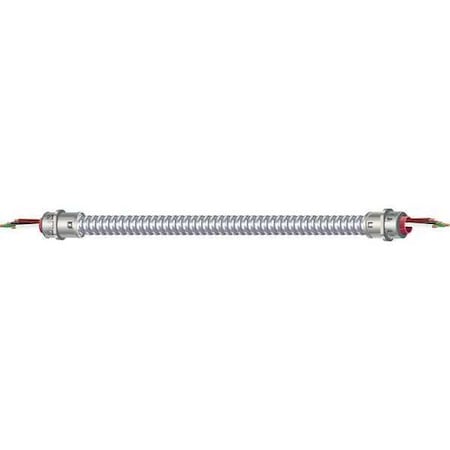Southwire Metal Clad Building Cable, MC, 18 AWG, 3C with Ground C, Silver, Steel, Solid, 600V AC, 6 ft 55292301
