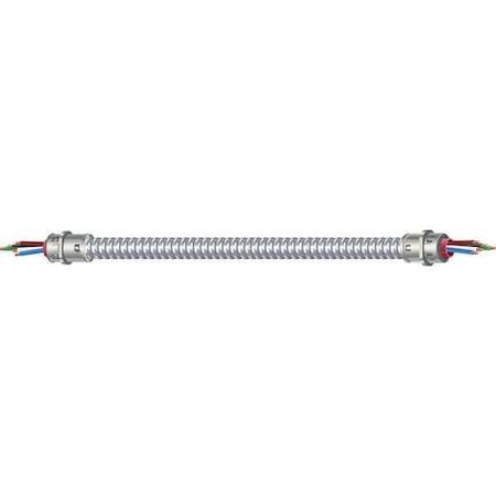 Southwire Metal Clad Building Cable, MC, 14 AWG, 4C with Ground C, Silver, Steel, Solid, 600V AC, 6 ft 55292501